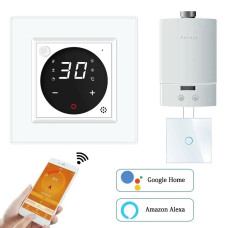 Комплект дистанционного управления котлом LIVOLO белый, матовая стеклянная рамка