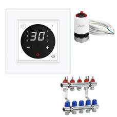 Комплект управления водяным теплым полом LIVOLO белое стекло (VL-C7FCQ1-D88H3142-2WP)