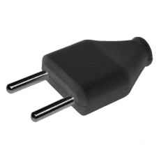 Вилка штепсельная плоская без заземления NX1107 NEOMAX черная