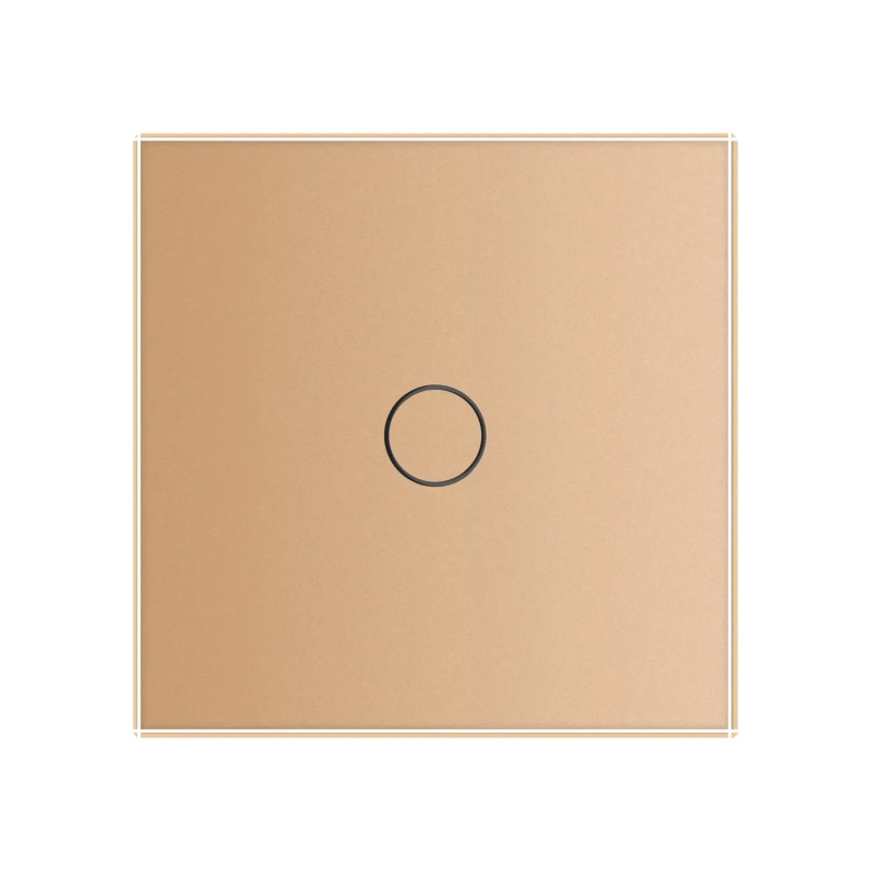 Комплект бездротовий сенсорний вимикач з реле LIVOLO золотий матове скло