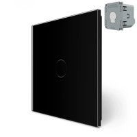 Комплект беспроводной сенсорный выключатель из реле Livolo черное стекло (VL-XR007-B/FC1Z2-2G)