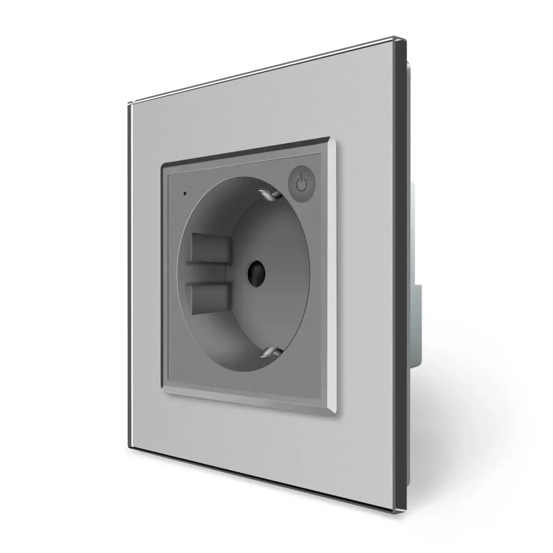 Комплект дистанційного керування водяною теплою підлогою LIVOLO сірий, матова скляна рамка