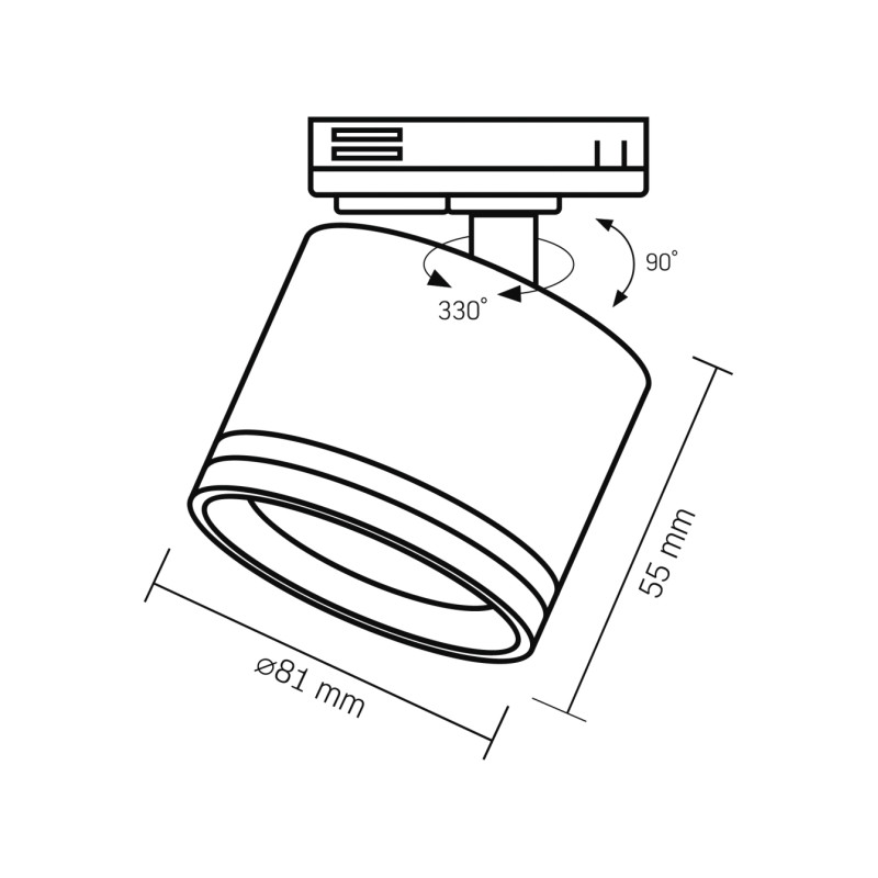 Світильник спот VIDEX під лампу GX53 трековий Білий (VL-SPF35C-W)