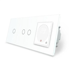 Комбінований терморегулятор (термостат) програмований для електричної теплої підлоги та 3-сенсорний 