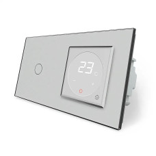 Комбінований терморегулятор (термостат) програмований для електричної теплої підлоги та сенсорний ви