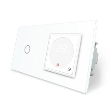 Комбінований терморегулятор (термостат) програмований для електричної теплої підлоги та сенсорний вимикач