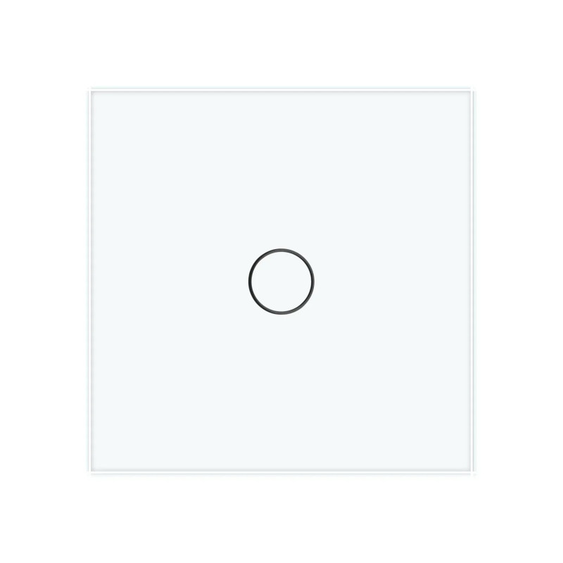 Комплект бездротовий сенсорний вимикач + розумний вимикач (реле) LIVOLO білий матове скло