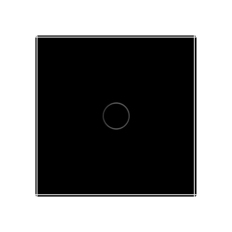 Комплект бездротовий сенсорний вимикач + розумний вимикач (реле) Livolo чорний скло (VL-XR007-M7FC1Z