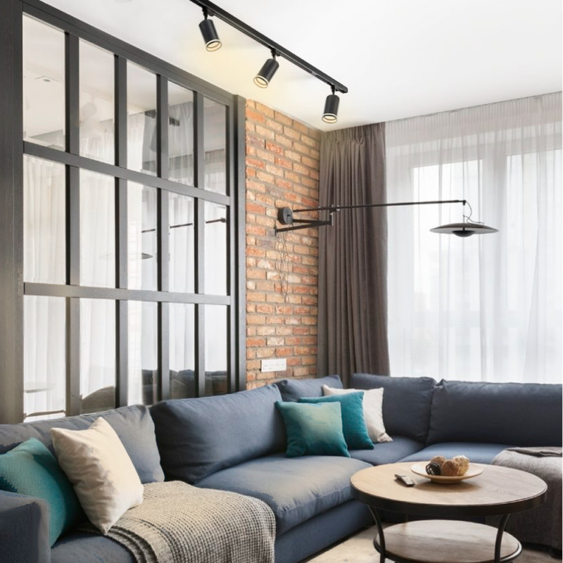 Світильник під лампу SPF05C GU10 трековий чорний (VL-SPF05C-B)