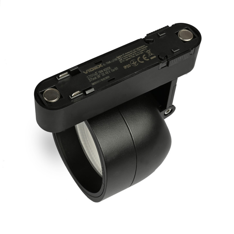 Светильник магнитный трековый VIDEX LA78B 18W 4000K 48V Black (VL-TRMS-LA78B)