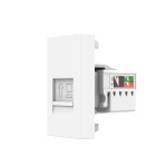 Интернет-розетка RJ-45 (8P8C Cat.6) LIVOLO, белая, модуль 0.5 поста, с шторкой (VL-FCCP-1WP)