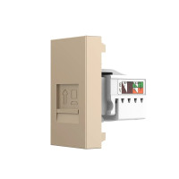 Интернет-розетка RJ-45 (8P8C Cat.6) LIVOLO, золотая, модуль 0.5 поста, со шторкой (VL-FCCP-1AP)