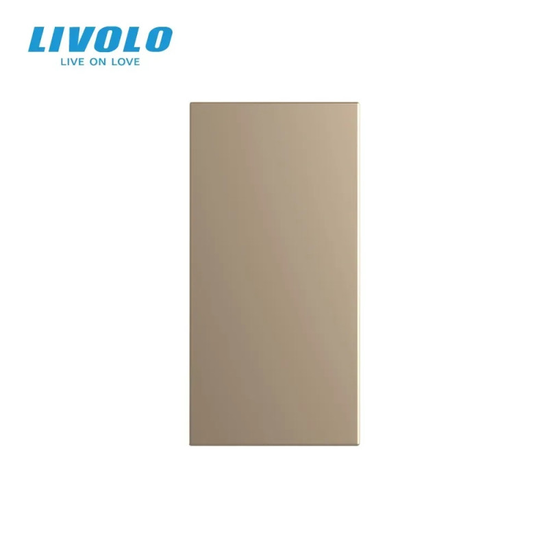 Заглушка для розетки LIVOLO, золотая, модуль 22.5×45 мм, пост 0.5 (VL-FCMB-1AP)