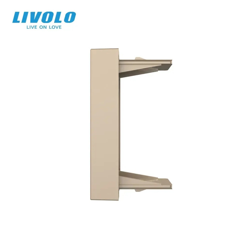 Заглушка для розетки LIVOLO, золотая, модуль 22.5×45 мм, пост 0.5 (VL-FCMB-1AP)