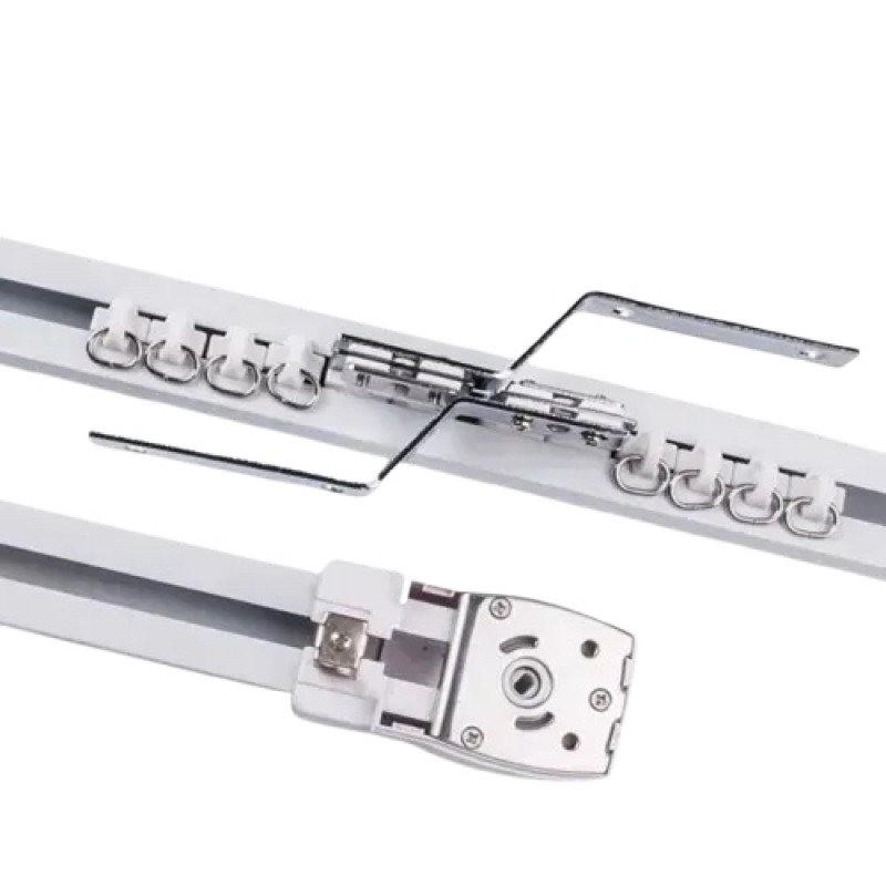 Электрокарниз для штор LIVOLO с WiFi и пультом, угловой 90°, одностороннее открывание (VL-SHQ011C1)