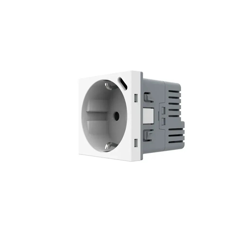 Электрическая розетка LIVOLO с USB Type-C PD 18Вт, быстрая зарядка iPhone, белая, 16А 230В, с заземлением