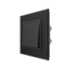 Двоклавішний перехресний вимикач Livolo чорний (VL-C7FCMM10A-1BP)