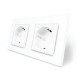 Двомісна розумна розетка ZigBee із заземленням Livolo білий (VL-C7FCTC16AZ-4WP)