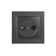 Розетка Nilson Thor антрацит 1-на TV-SAT конечная ( 27161037 )
