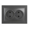 Розетка Nilson Thor антрацит 2-я без заземления ( 27161024 )