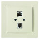 Розетка Nilson Thor кремовая телефонная 2-я RJ11 (27121041)