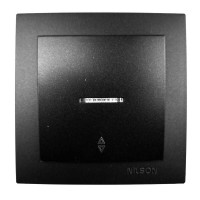 Выключатель Nilson Touran черный мат 1кл проходной с подсветкой ( 24381008 )