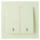 Выключатель Nilson Touran кремовый 2кл проходной ( 24121009 )
