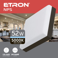 Светодиодный светильник ETRON 1-EMP-788 NPS 52W 5000К IP20 Квадрат black