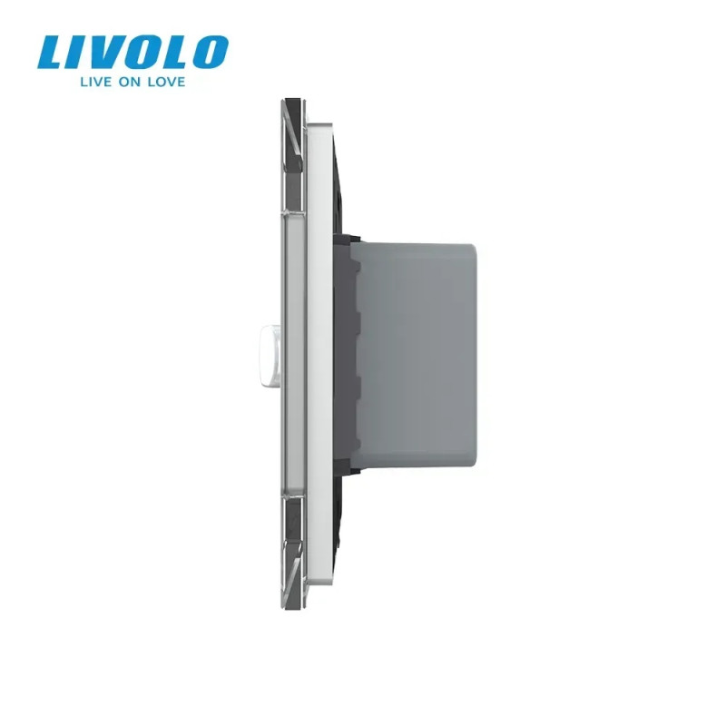 Датчик присутності та руху з автоматичним та ручним керуванням Livolo сірий скло (VL-C7FCU-2IP)