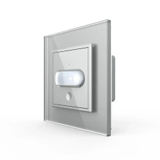 Датчик присутствия и движения с автоматическим и ручным управлением Livolo серое стекло (VL-C7FCU-2IP)