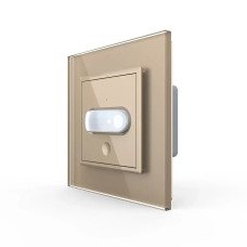 Датчик присутності та руху з автоматичним та ручним керуванням Livolo золото скло (VL-C7FCU-2AP)