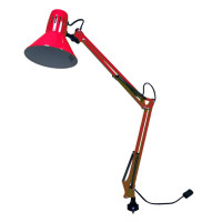 Настольная лампа на стубцине Lemanso (60W) 20Вт, для лед ламп E27 LMN093 красная