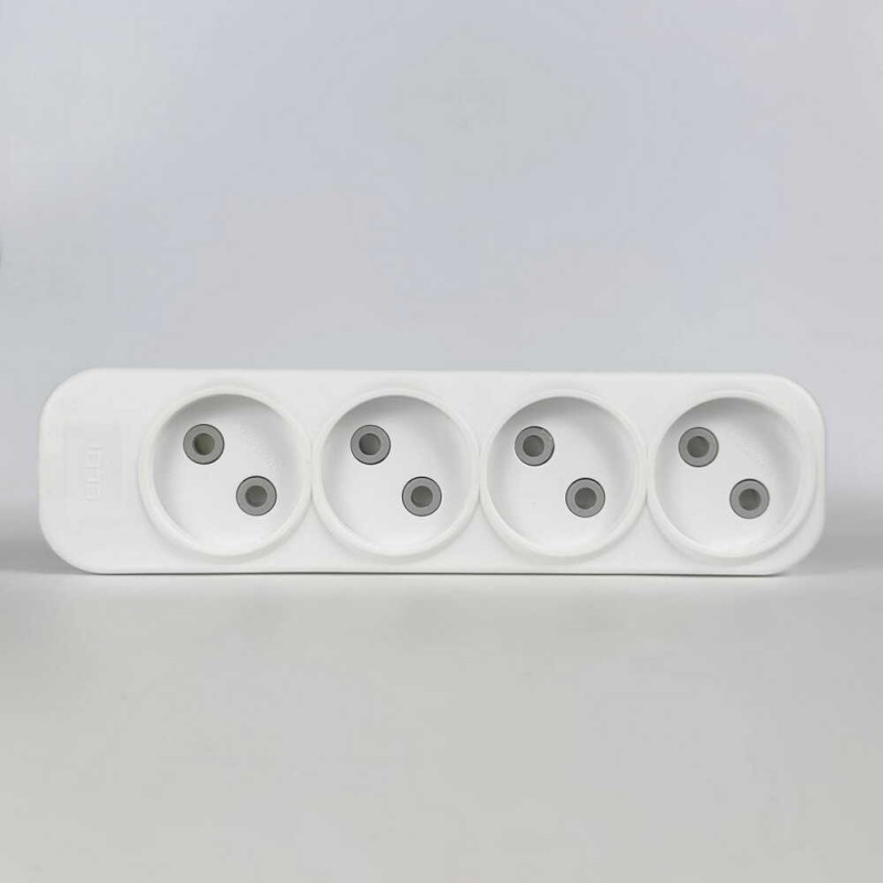 Колодка EL-BI 4-я без заземления со шторками Myra ( 527-010200-400 )