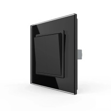 Вимикач універсальний 2-клавішний Livolo чорний скло 250В 10А (VL-C7FCMKS-1BP)