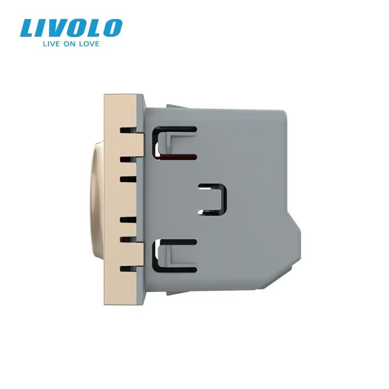 Бесконтактный сенсорный выключатель LIVOLO Sense, золотой, 5А 230В, с нейтралью, дальность срабатывания.