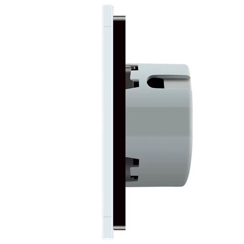 Безшумний сенсорний вимикач 1 сенсор Livolo сірий скло (VL-C701Q-15)