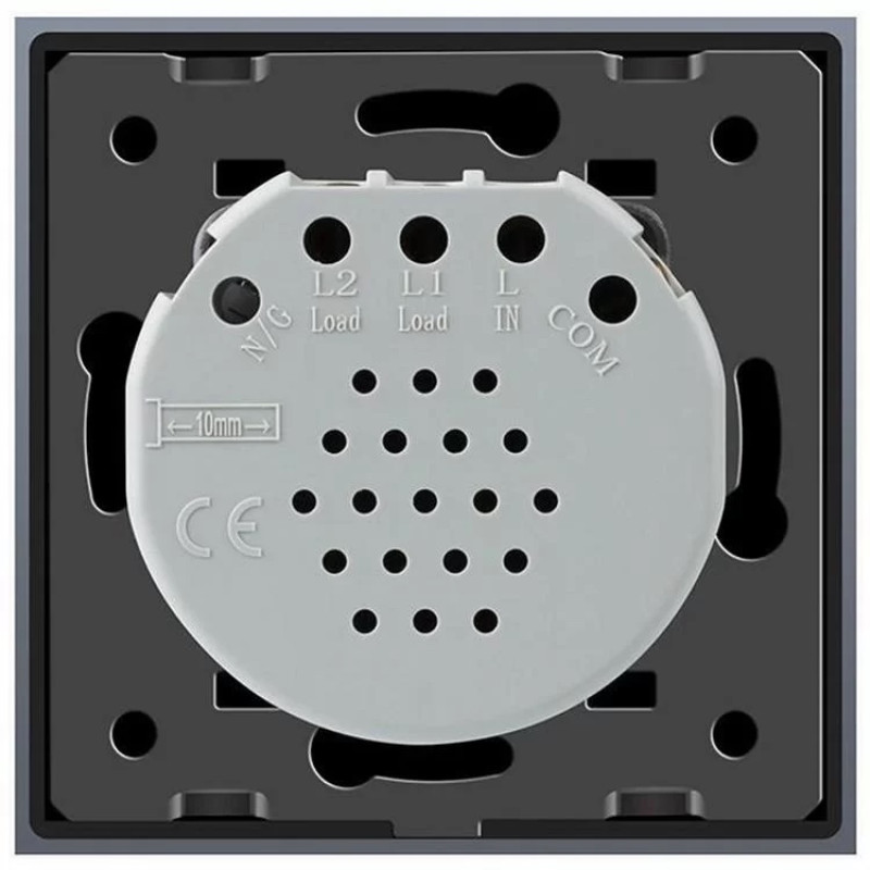 Безшумний сенсорний вимикач 1 сенсор Livolo золото скло (VL-C701Q-13)