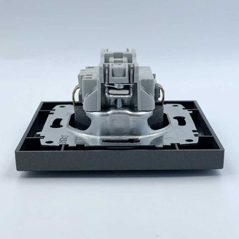 Розетка EL-BI VEGA антрацит матовий 1-на з заземленням ( 510-016700-217 )