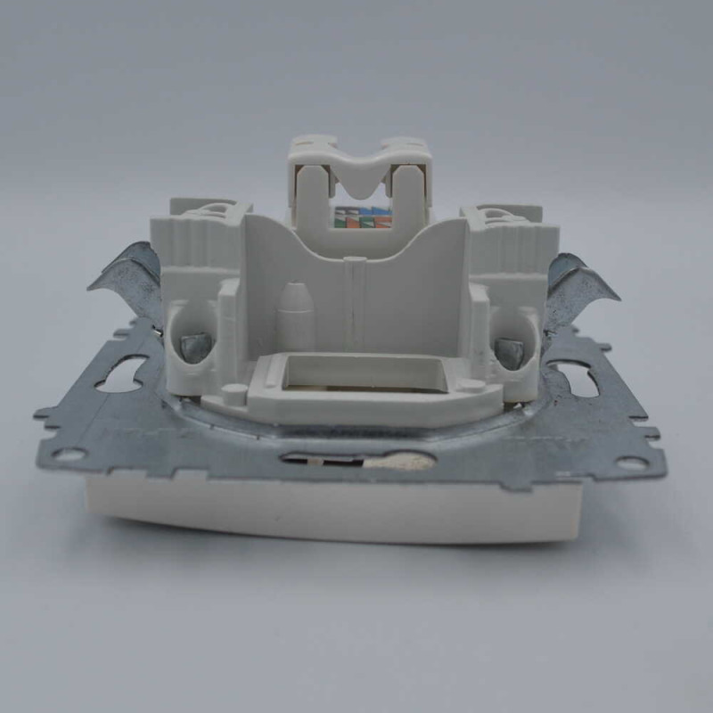 Розетка одинарна комп'ютерна RJ-45 EL-BI Zirve біла Fixline (501-000201-247)