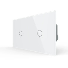 Бесконтактный выключатель 2 сенсора (1-1) Livolo белое стекло (VL-C701/C701-PRO-11)