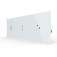 Безконтактний вимикач 3 сенсора (1-1-1) Livolo білий скло (VL-C701/C701/C701-PRO-11)