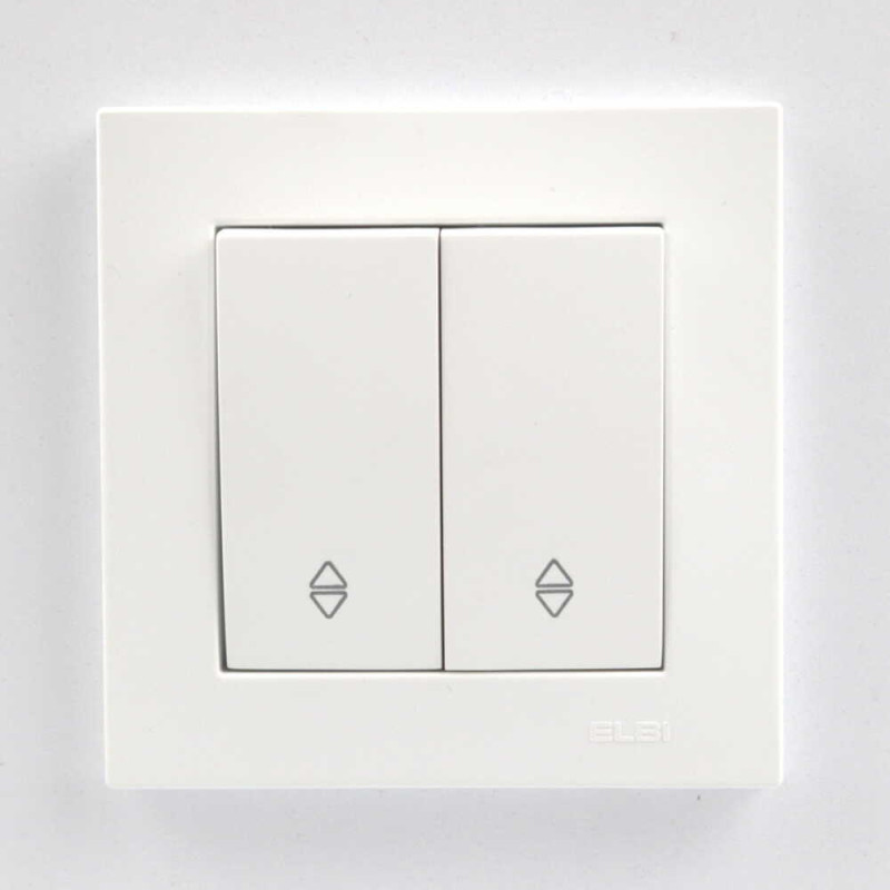 Выключатель двухклавишный проходной ELBI VEGA белый матовый (510-016200-211)