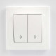 Выключатель двухклавишный проходной ELBI VEGA белый матовый (510-016200-211)