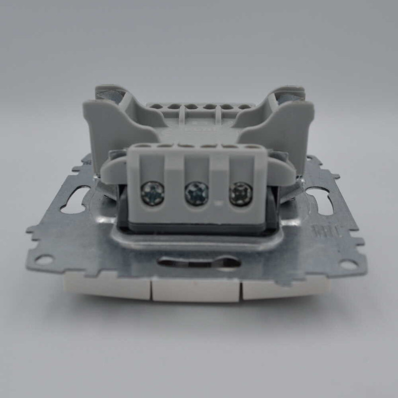 Выключатель одноклавишный с подсветкой EL-BI Zirve белый (501-010201-201)