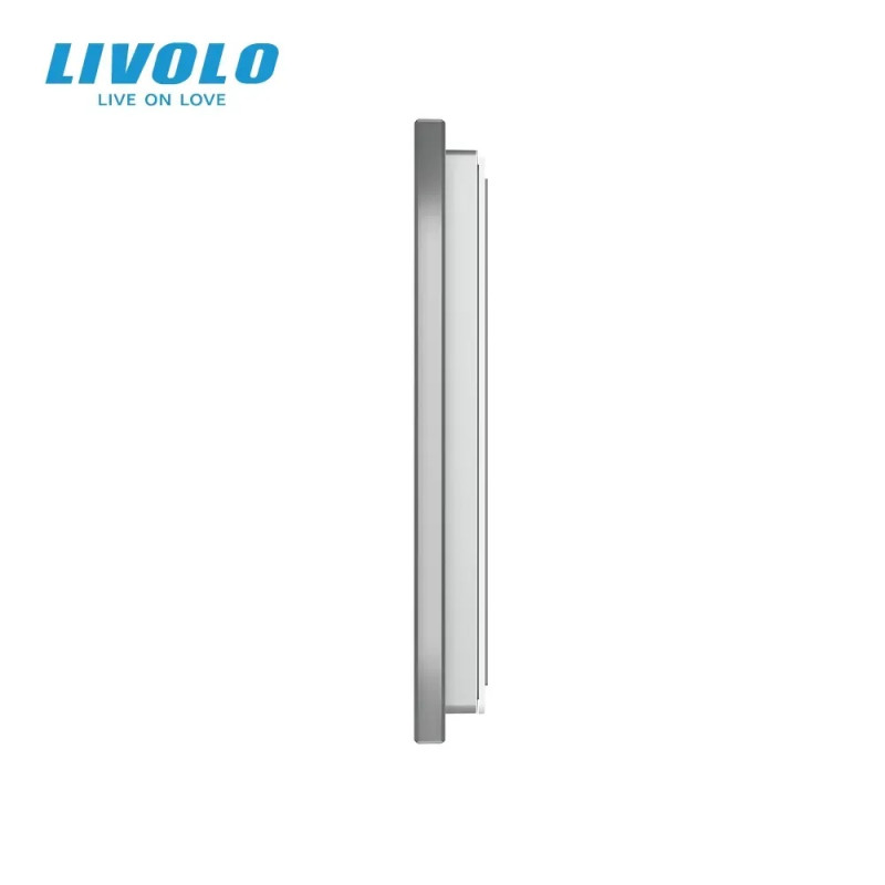 Бездротовий розумний сенсорний вимикач 1 сенсор LIVOLO сірий матове скло