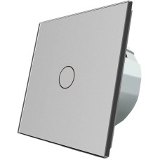 Бесконтактный выключатель 1 сенсор Livolo серое стекло (VL-C701-PRO-15)