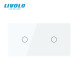 Безконтактний вимикач 2 сенсора (1-1) Livolo білий скло (VL-C701/C701-PRO-11)