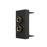 Аудио розетка LIVOLO Banana Plug, черная, для колонок/усилителя, модуль 0.5 поста (VL-FCSD-1BP)