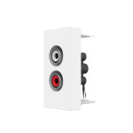 Аудіо розетка RCA (тюльпан) LIVOLO, біла, модуль 0.5 поста, для колонок / підсилювача (VL-FCAU-1WP)