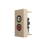 Аудіо розетка RCA (тюльпан) LIVOLO, золота, модуль 0.5 поста, для колонок / підсилювача (VL-FCAU-1AP
